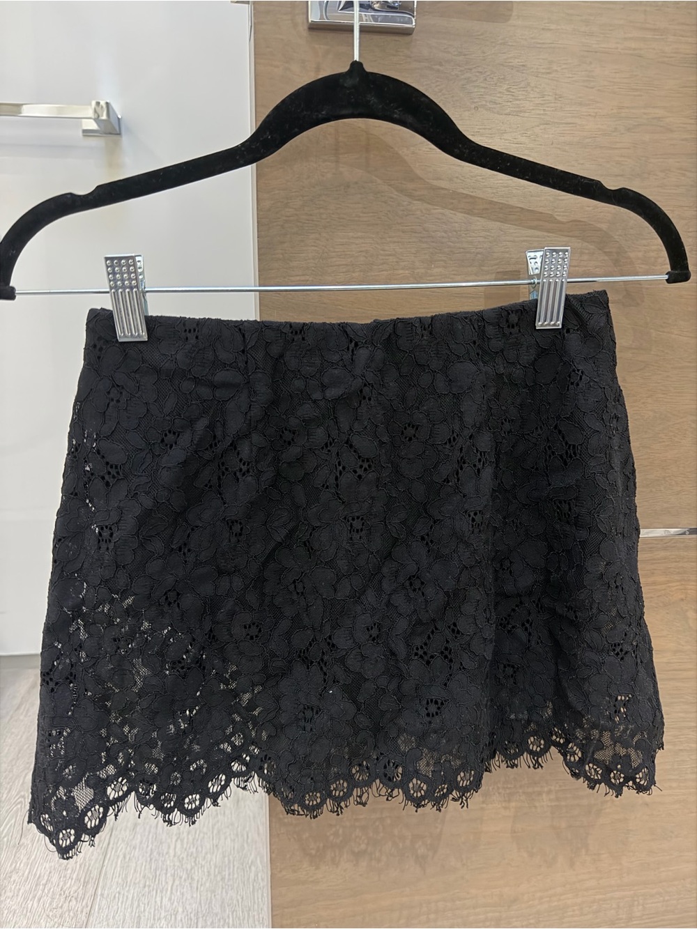 NWT AFRM Black Lace Mini Skirt